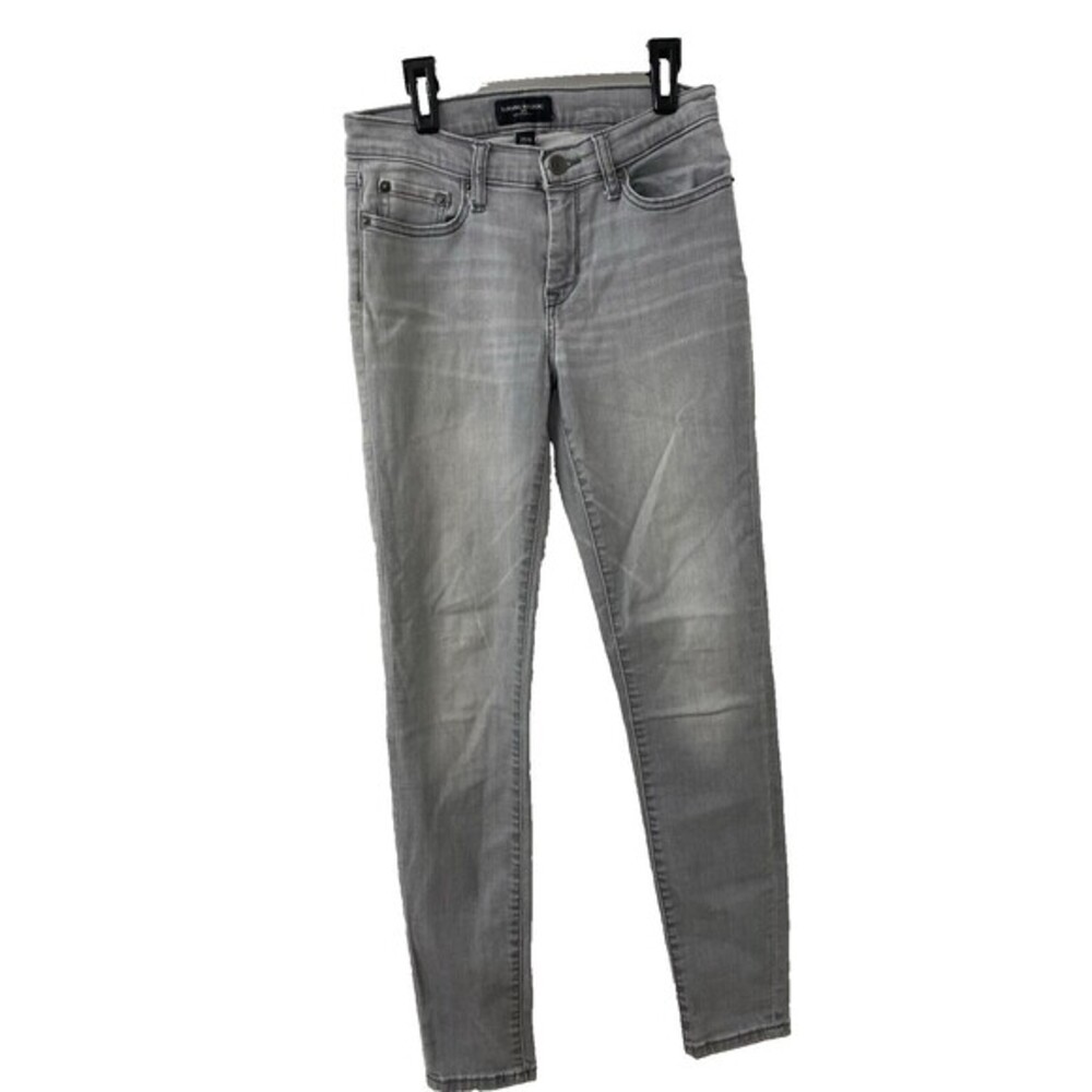 Banana Republic Jeans Womens 25/0 Gray Sculpt Skinny Stretch Low Rise - Picture 3 of 11